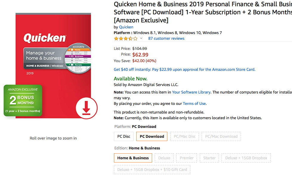can i install quicken for mac if i purchased the windows version